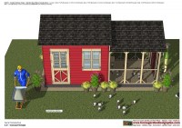CB202 _ Combo Chicken Coop Garden Shed Plans Construction_03